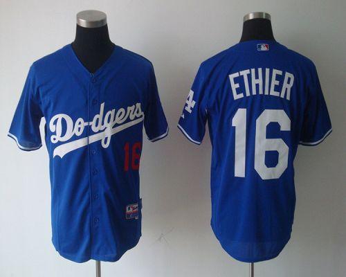 Dodgers #16 Andre Ethier Blue Cool Base Stitched MLB Jersey - Click Image to Close